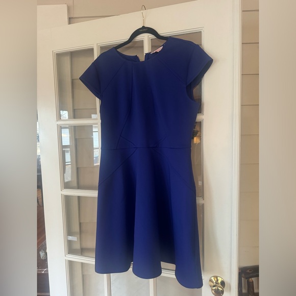 Ted Baker Blue Cap Sleeve Royal Blue Dress NWOT - Picture 4 of 8